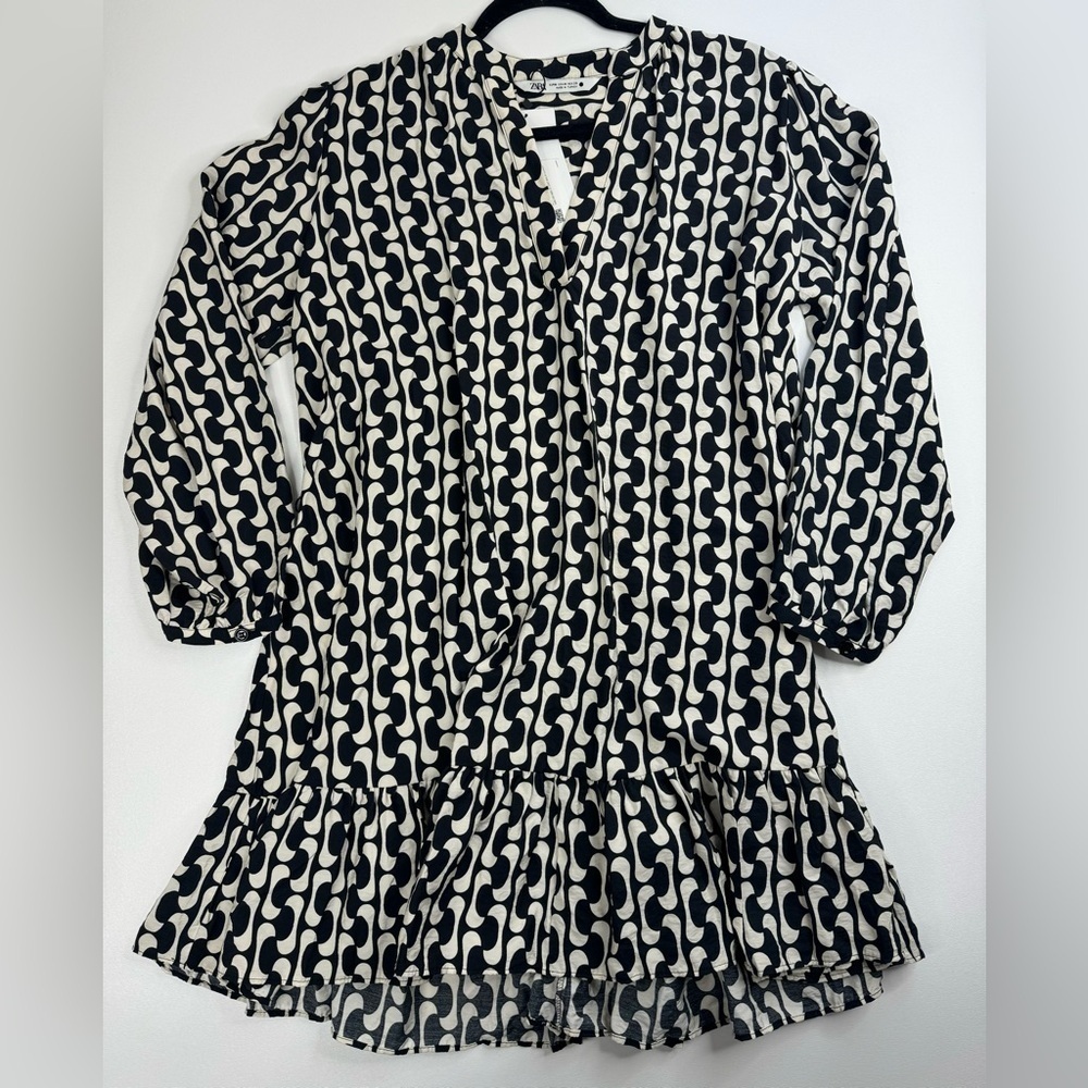 NWT Zara The Paula Retro Swing Dress Womens Medium - Picture 2 of 14